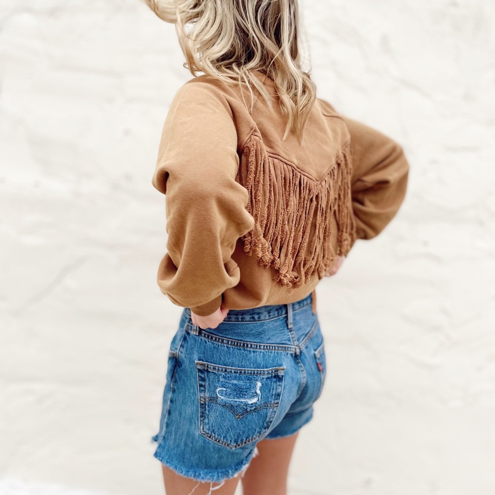 Distressed Levi Denim Shorts